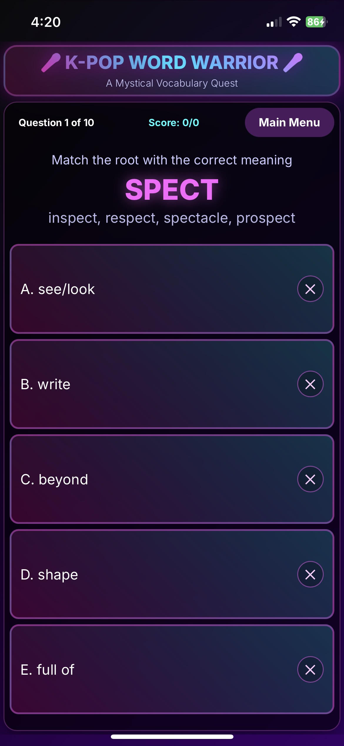 Learn Word Roots