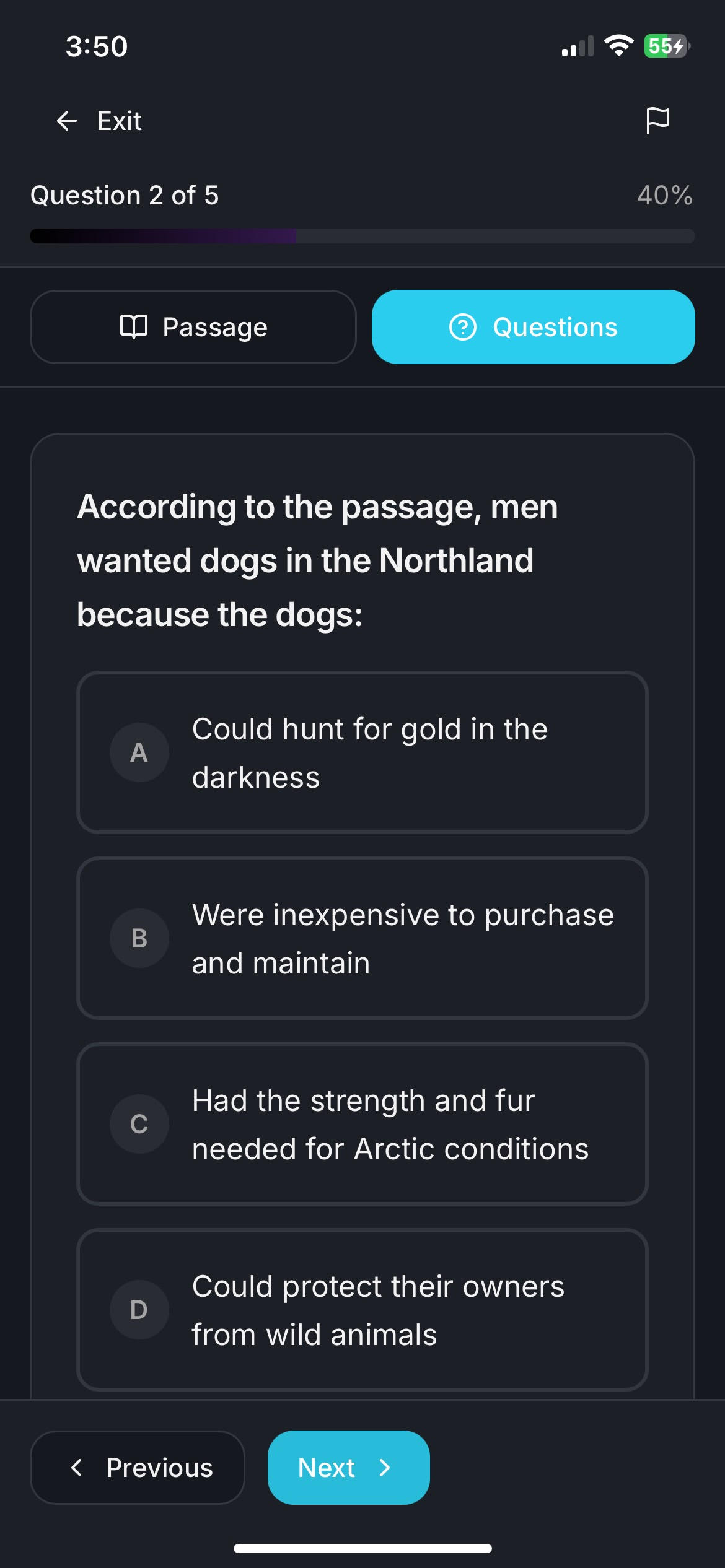 Question Tab